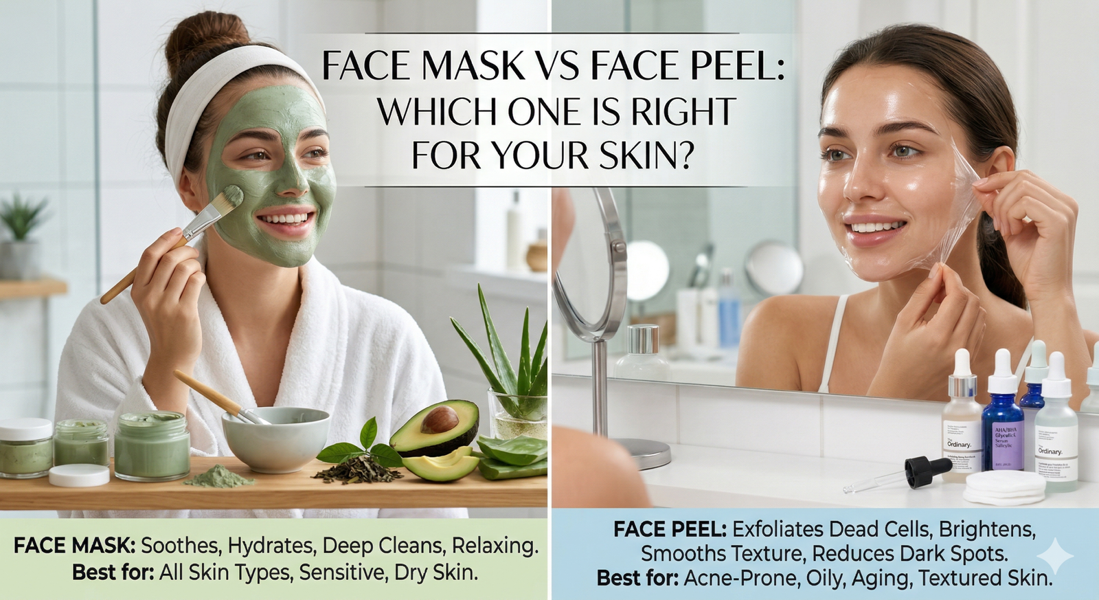 Face Mask Vs Face Peel: Which One is Right for Your Skin?