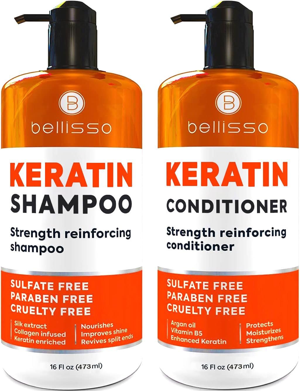 Keratin Shampoo And Conditioner Set