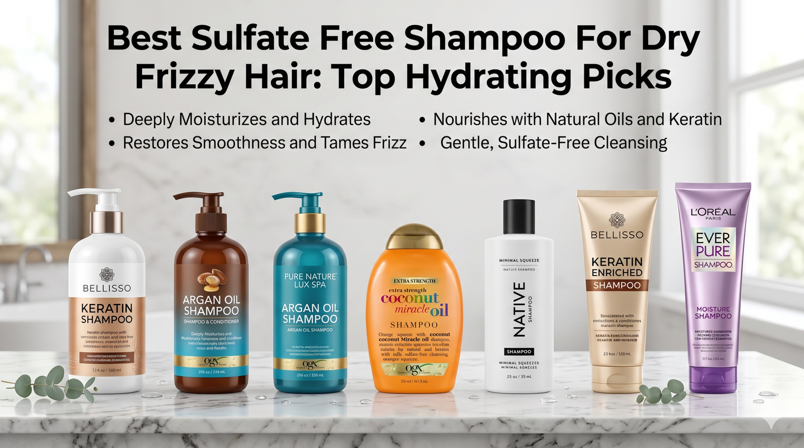 Best Sulfate Free Shampoo For Dry Frizzy Hair: Top Hydrating Picks