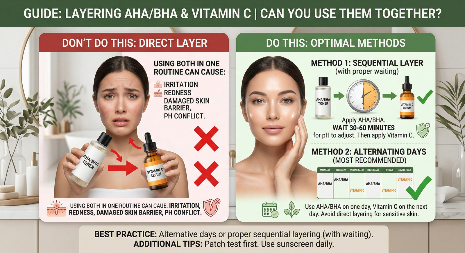 Can You Use Vitamin C Serum After AHA BHA Toner? Expert Guide