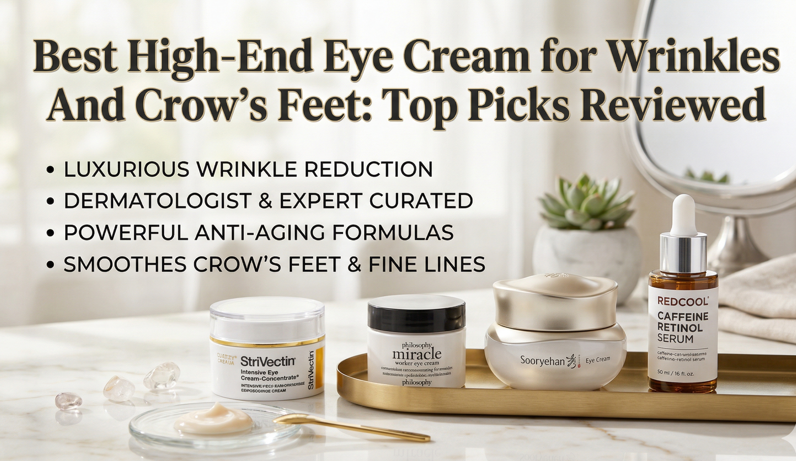 Best High-End Eye Cream for Wrinkles And Crow's Feet: Top Picks Reviewed