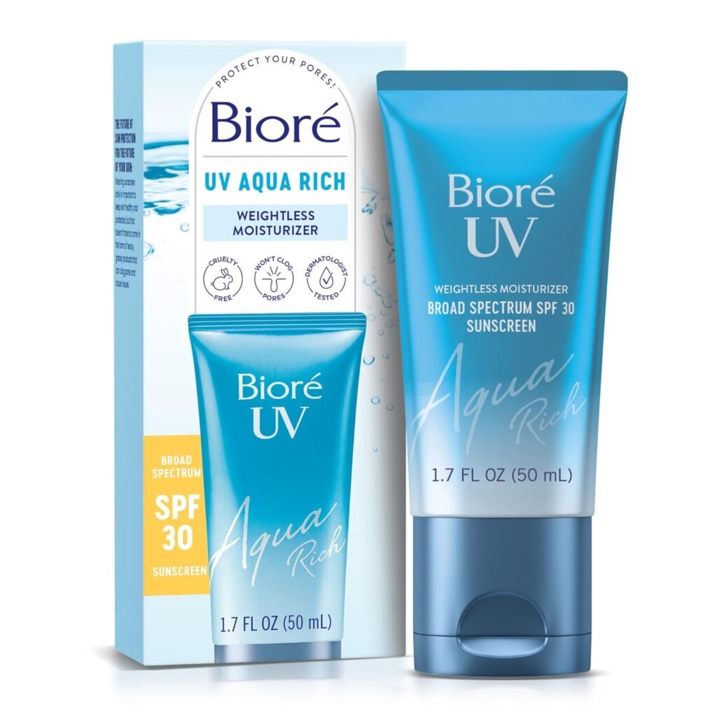 biore uv aqua rich daily moisturizer spf 30 review