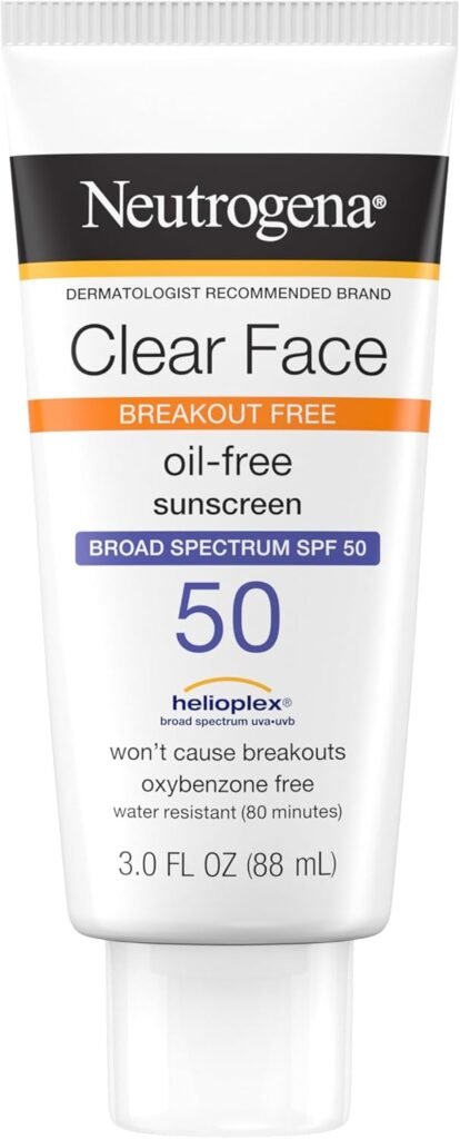 neutrogena clear face sunscreen lotion spf 50 review