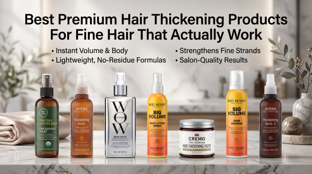 Best Premium Hair Thickening Products For Fine Hair