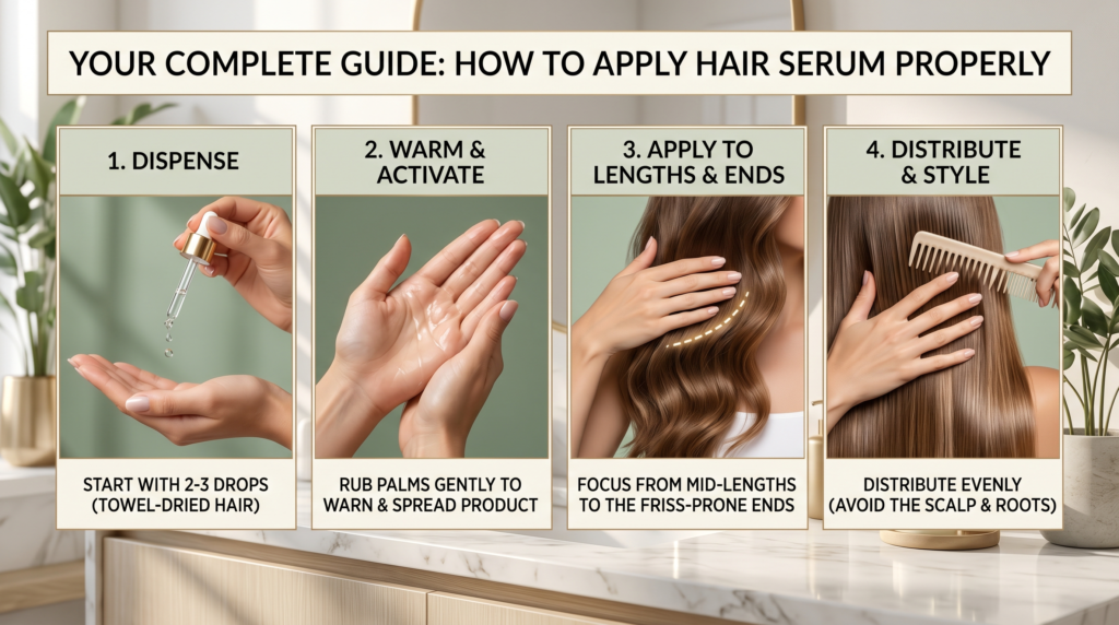 How To Apply Hair Serum Properly