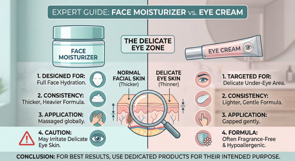 can you use face moisturizer as an eye cream